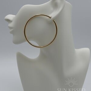 Classic 18K Gold Filled Large Hoop Earrings